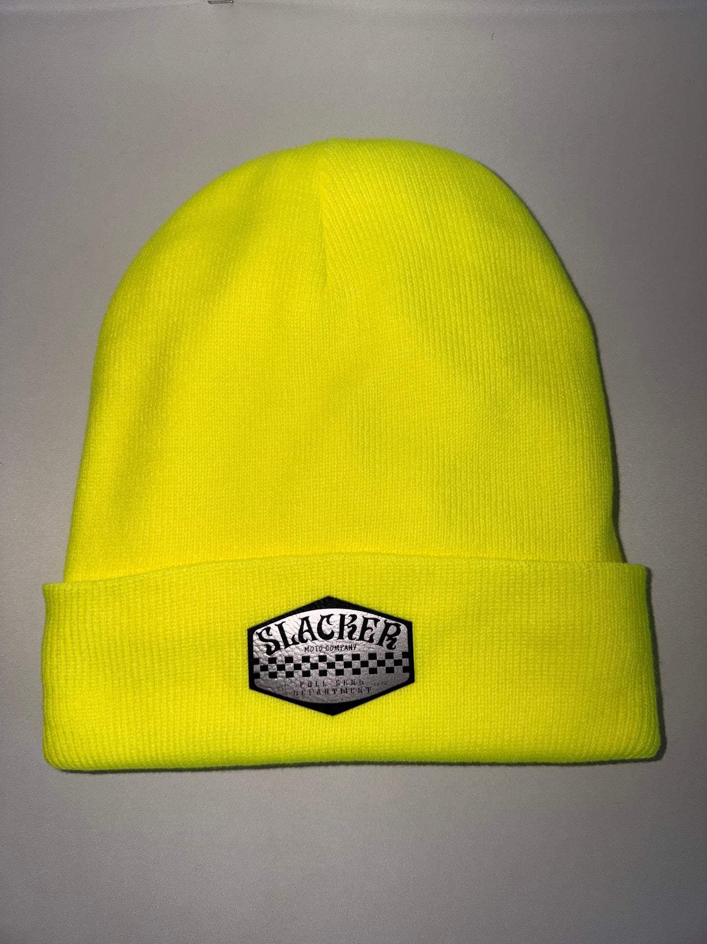 Leather patch Beanie