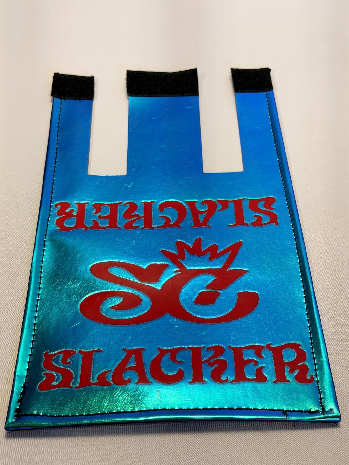 Blue Fade holographic/Red Thick bar pad