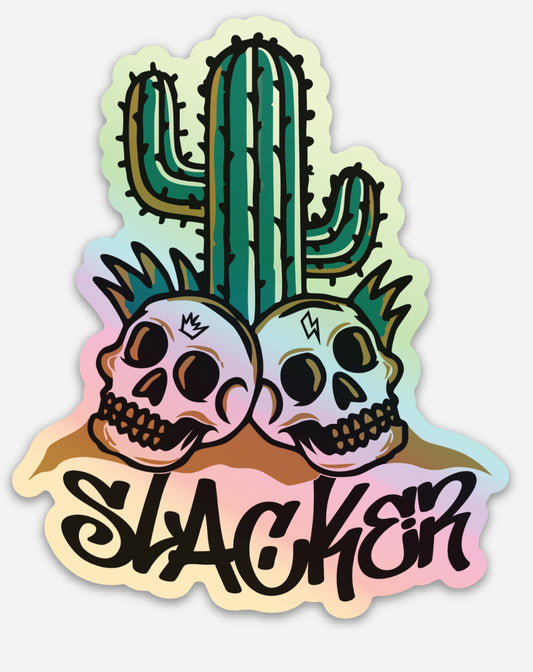 Holographic slacker sticker 3"